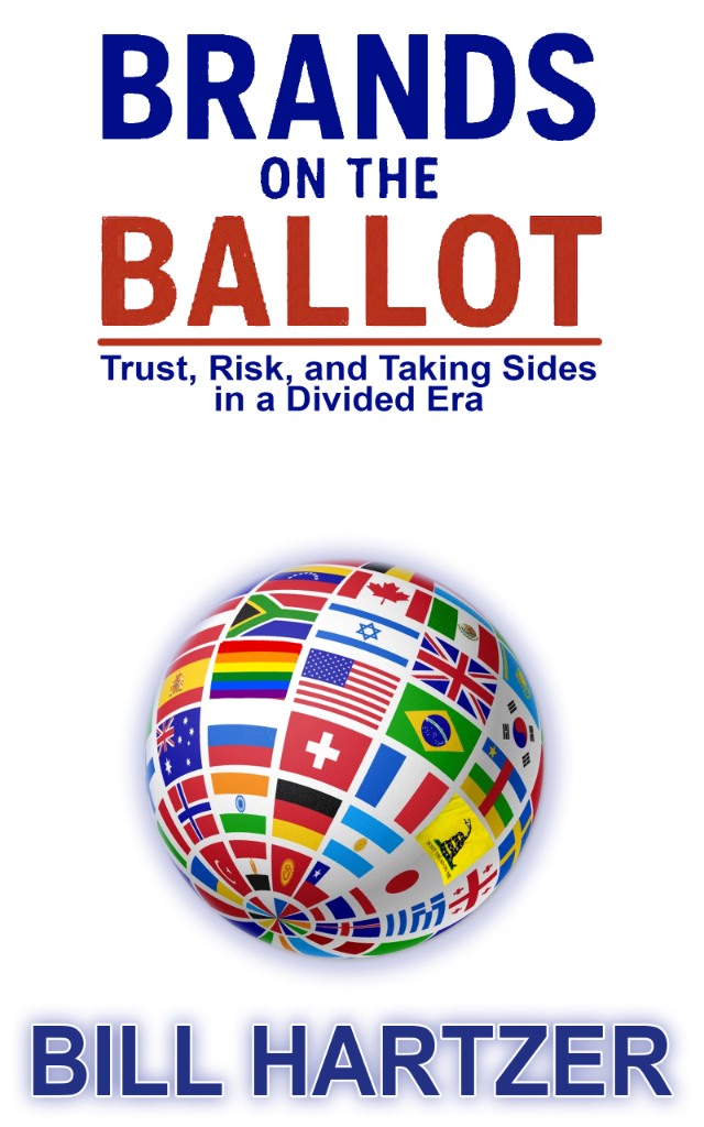 Brands on the Ballot book cover by Bill Hartzer